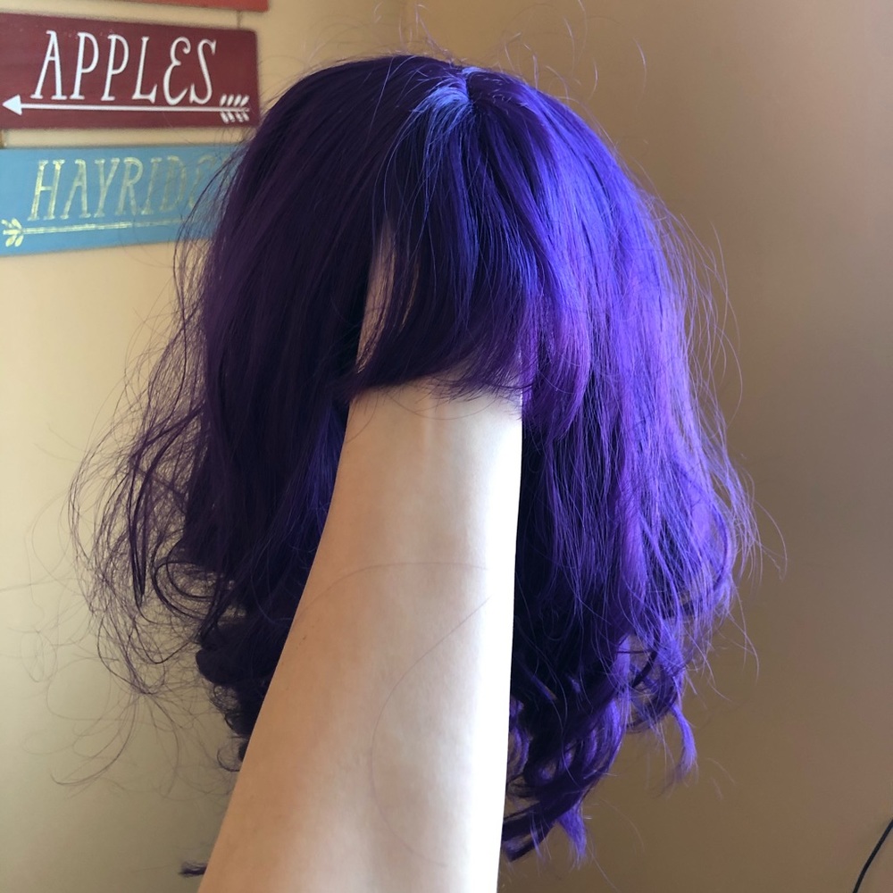 Purple Cosplay Wig with Bangs